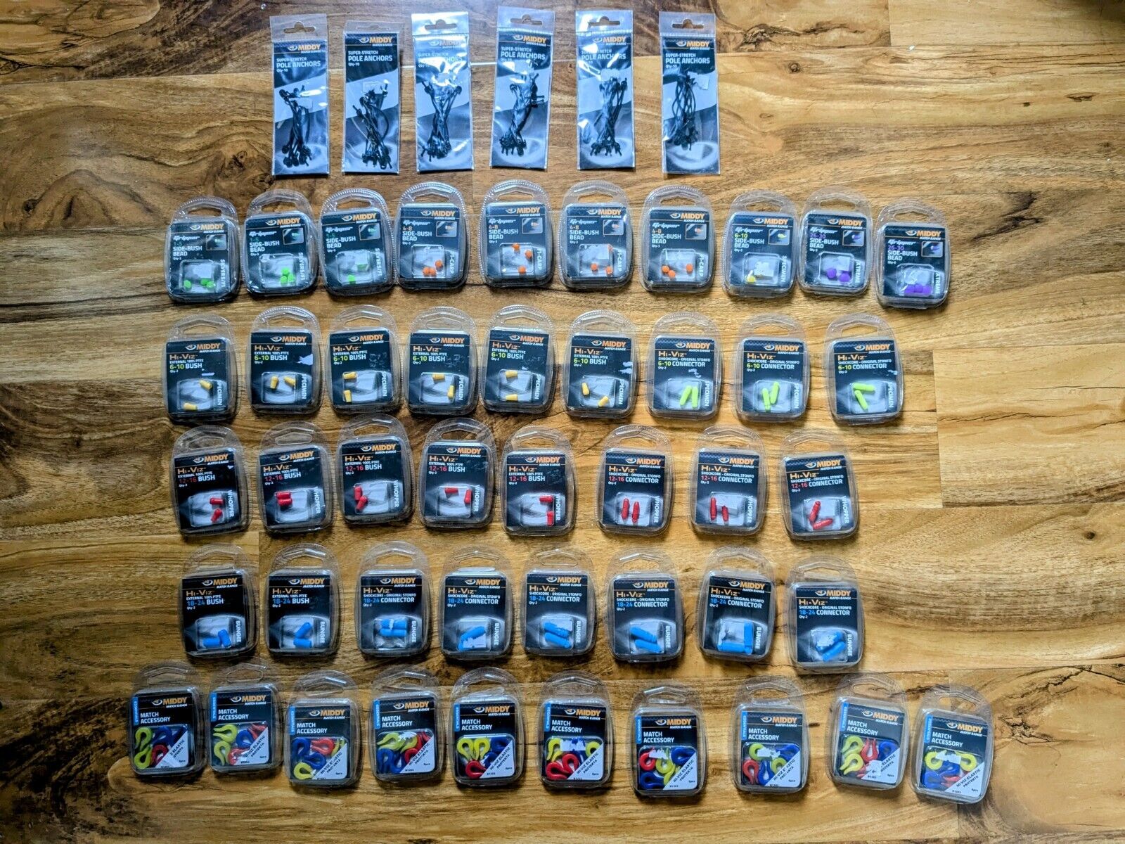 Middy Hi-Viz Pole Fishing Job Lot Beads Bushes Connectors